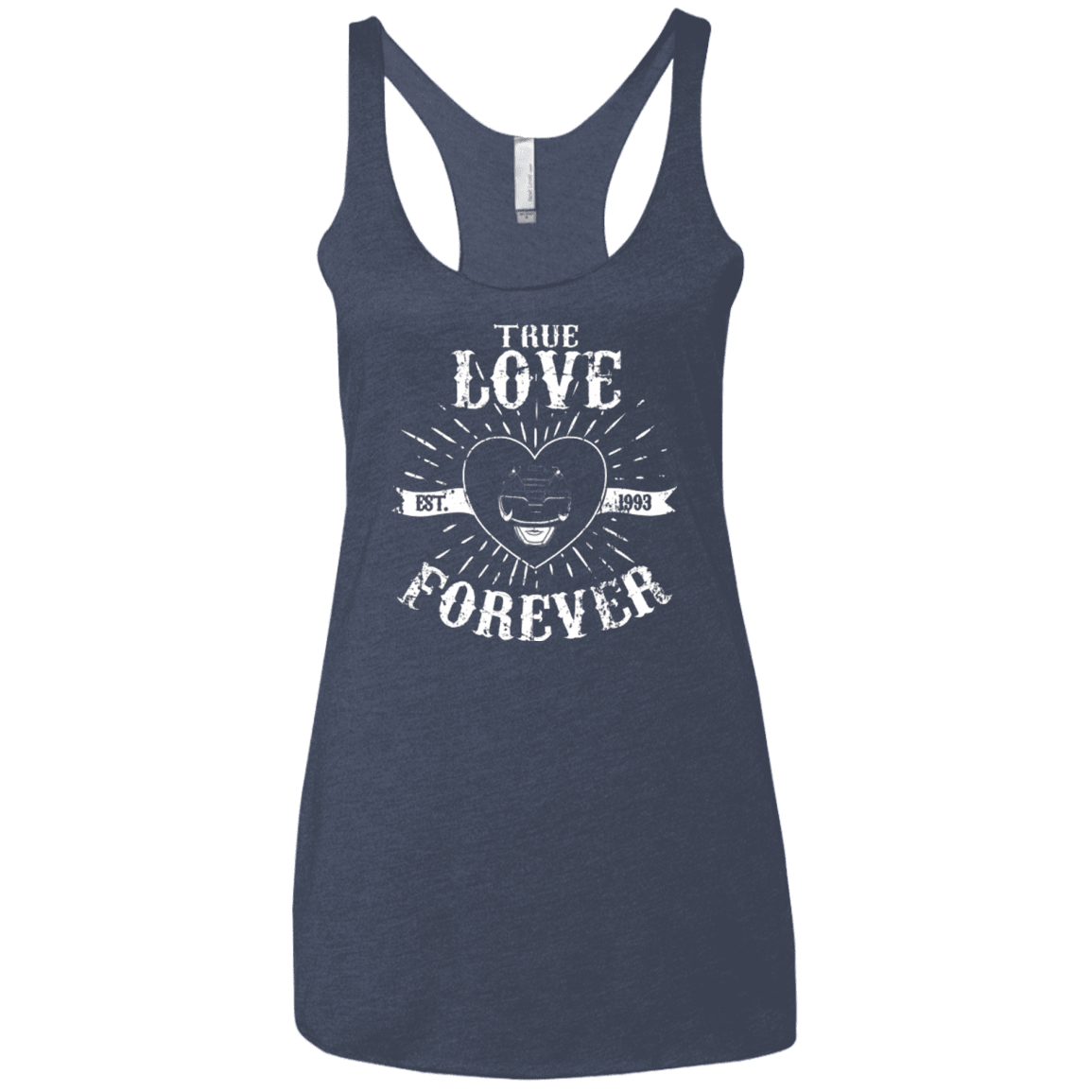 T-Shirts Vintage Navy / X-Small True Love Forever Black Women's Triblend Racerback Tank
