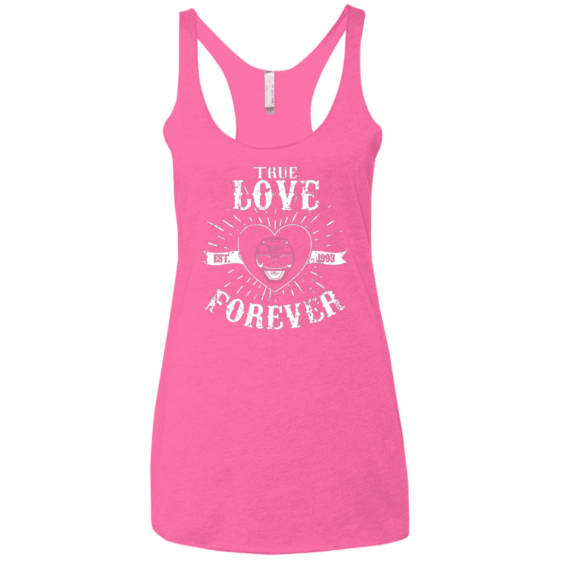 T-Shirts Vintage Pink / X-Small True Love Forever Black Women's Triblend Racerback Tank