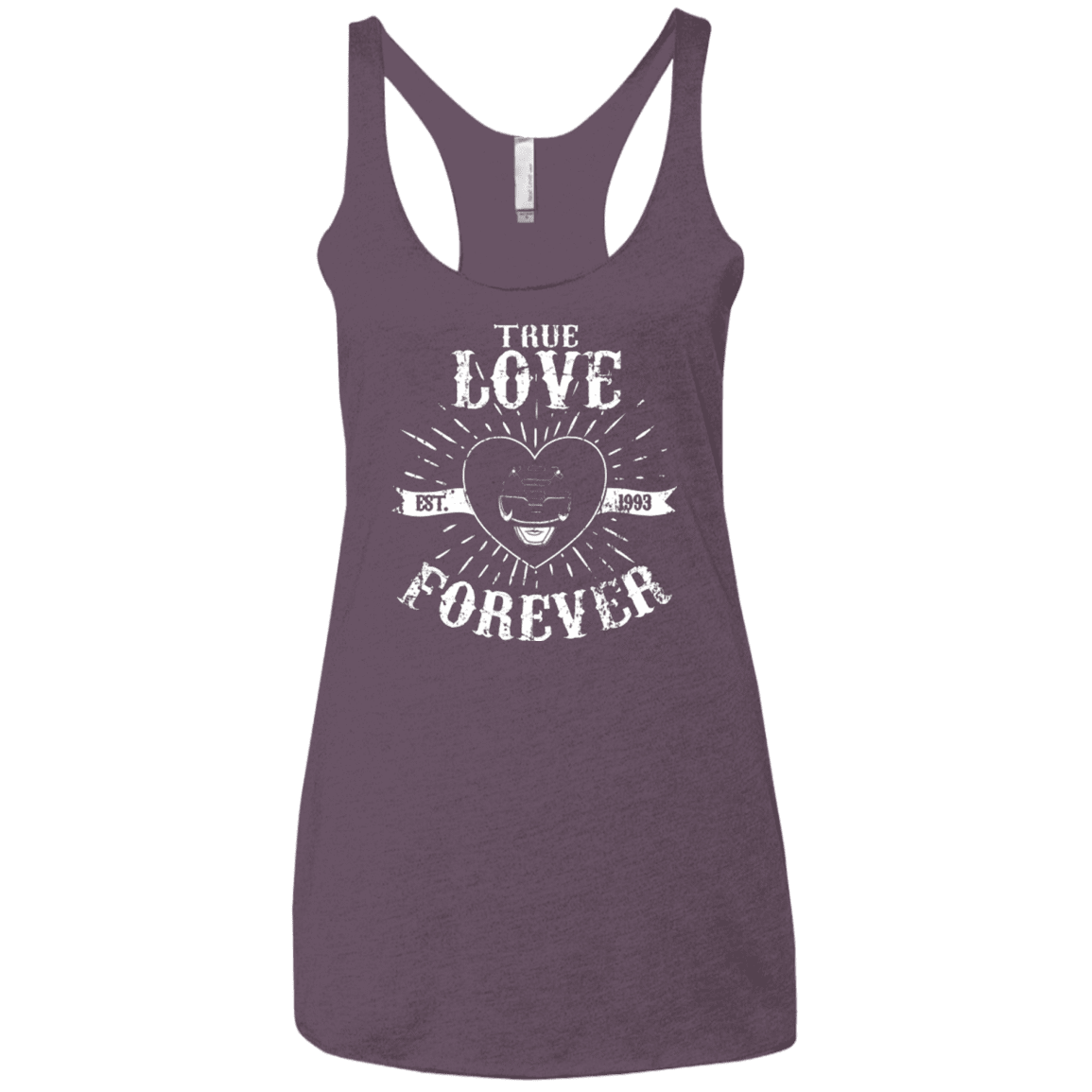 T-Shirts Vintage Purple / X-Small True Love Forever Black Women's Triblend Racerback Tank