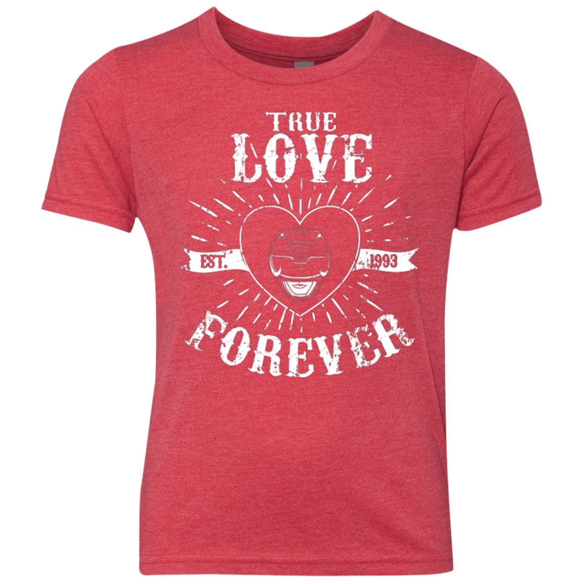 T-Shirts Vintage Red / YXS True Love Forever Black Youth Triblend T-Shirt