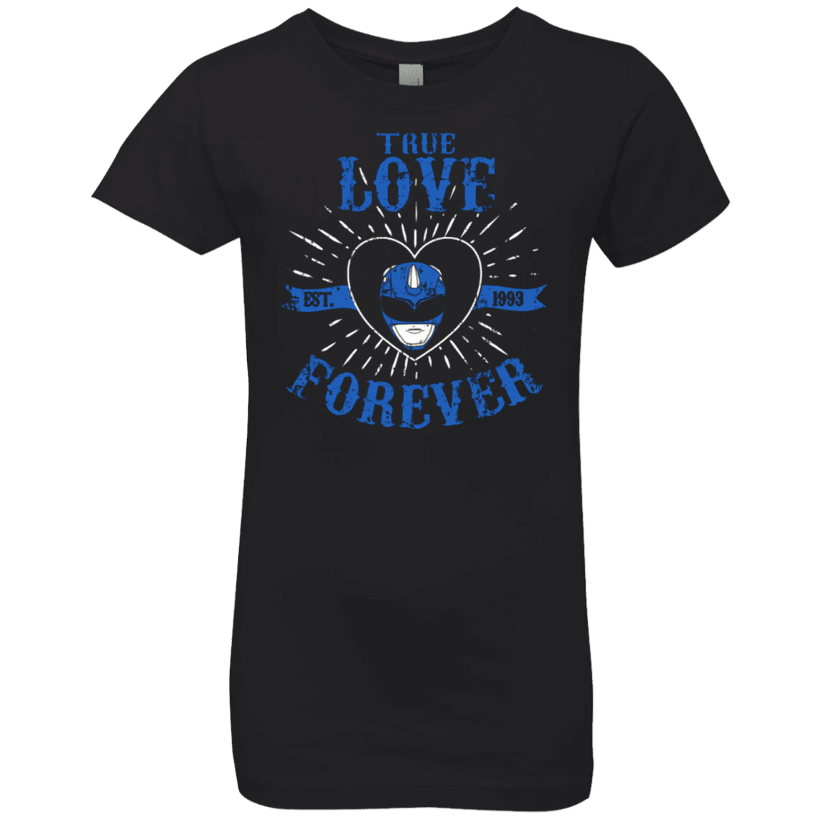 T-Shirts Black / YXS True Love Forever Blue Girls Premium T-Shirt