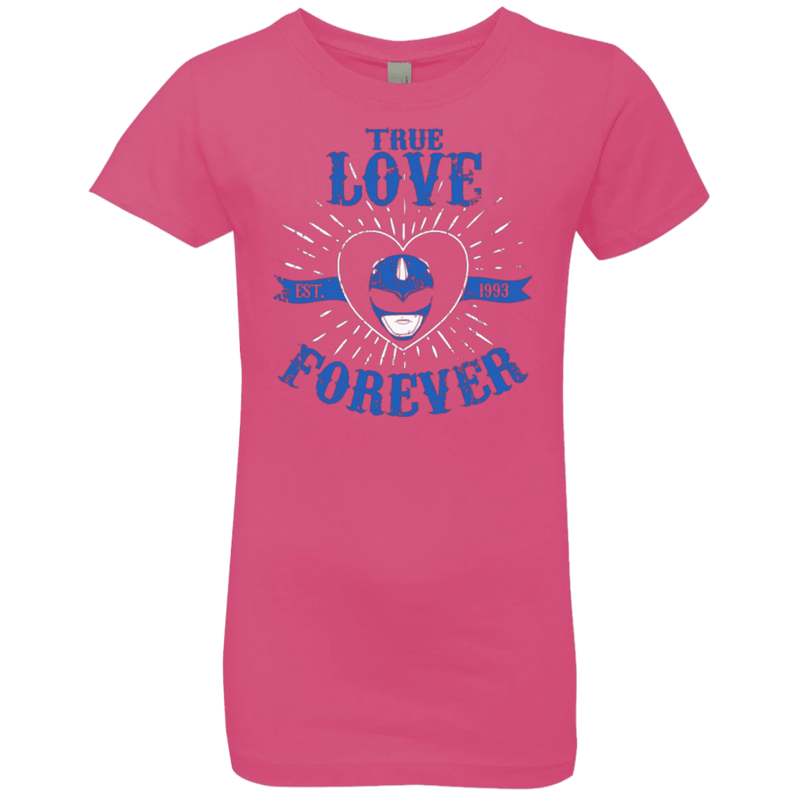 T-Shirts Hot Pink / YXS True Love Forever Blue Girls Premium T-Shirt