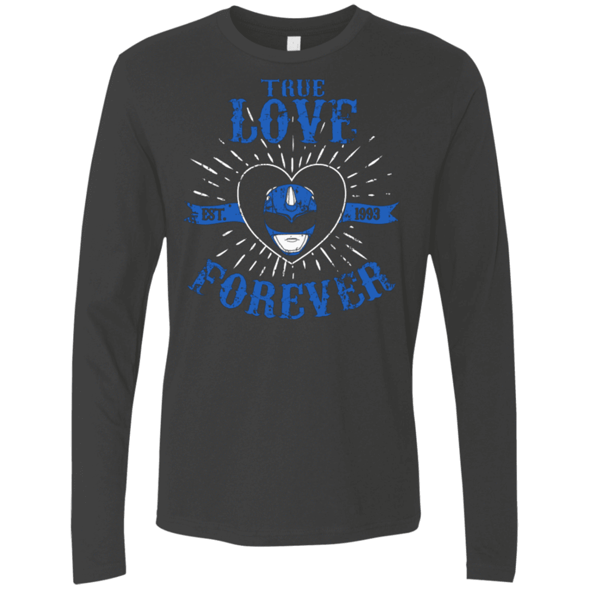T-Shirts Heavy Metal / Small True Love Forever Blue Men's Premium Long Sleeve