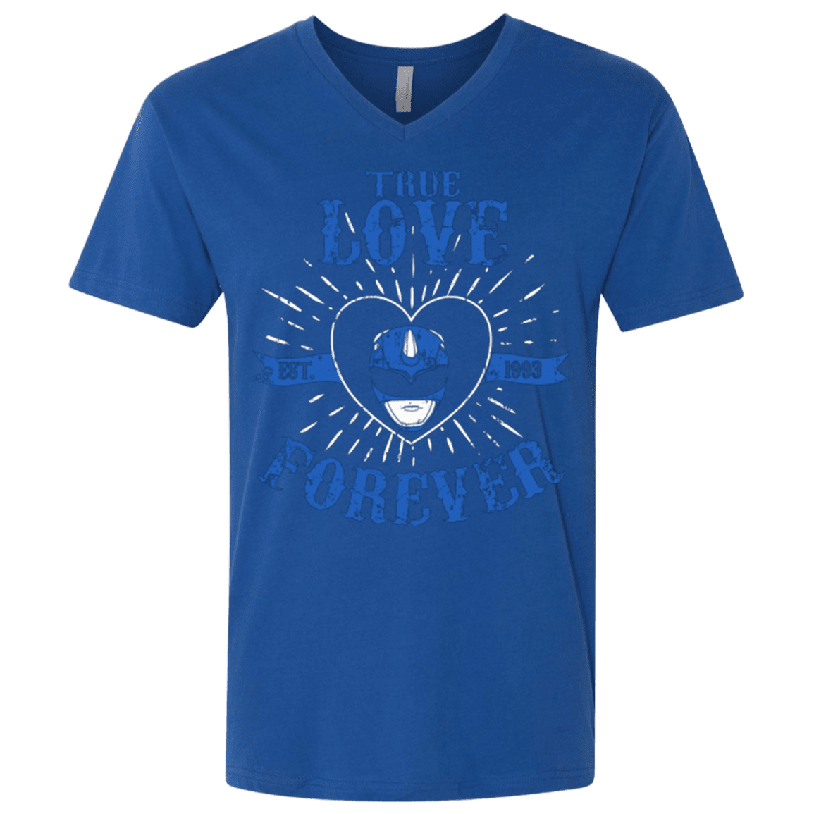 T-Shirts Royal / X-Small True Love Forever Blue Men's Premium V-Neck