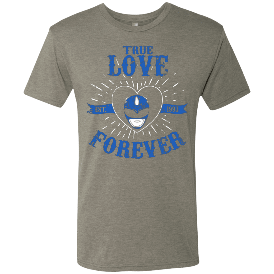 T-Shirts Venetian Grey / Small True Love Forever Blue Men's Triblend T-Shirt