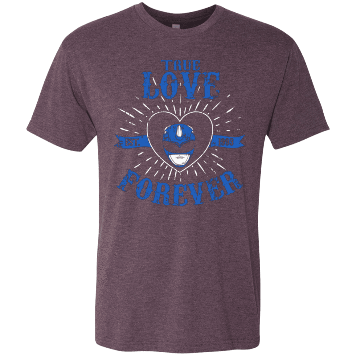 T-Shirts Vintage Purple / Small True Love Forever Blue Men's Triblend T-Shirt