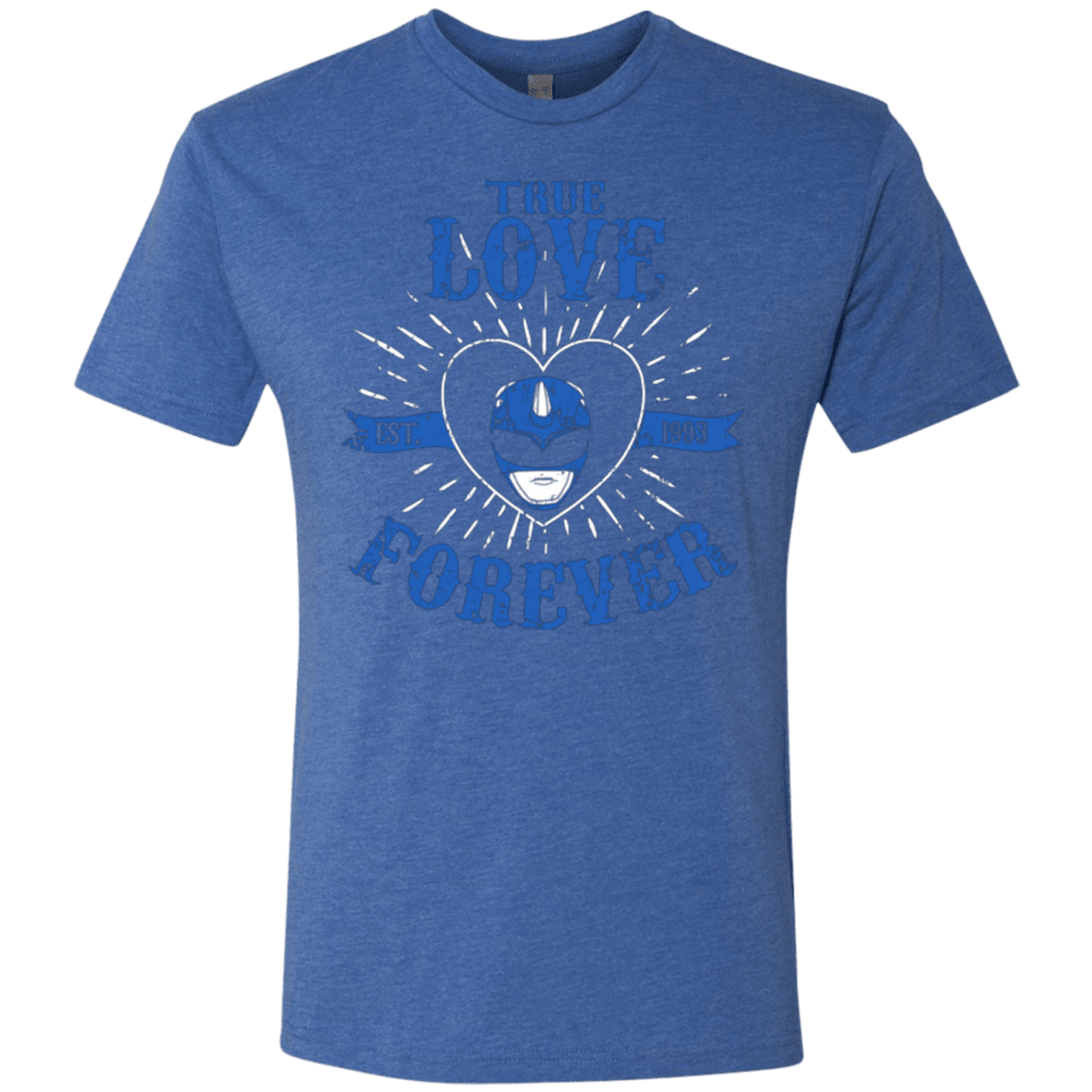 T-Shirts Vintage Royal / Small True Love Forever Blue Men's Triblend T-Shirt