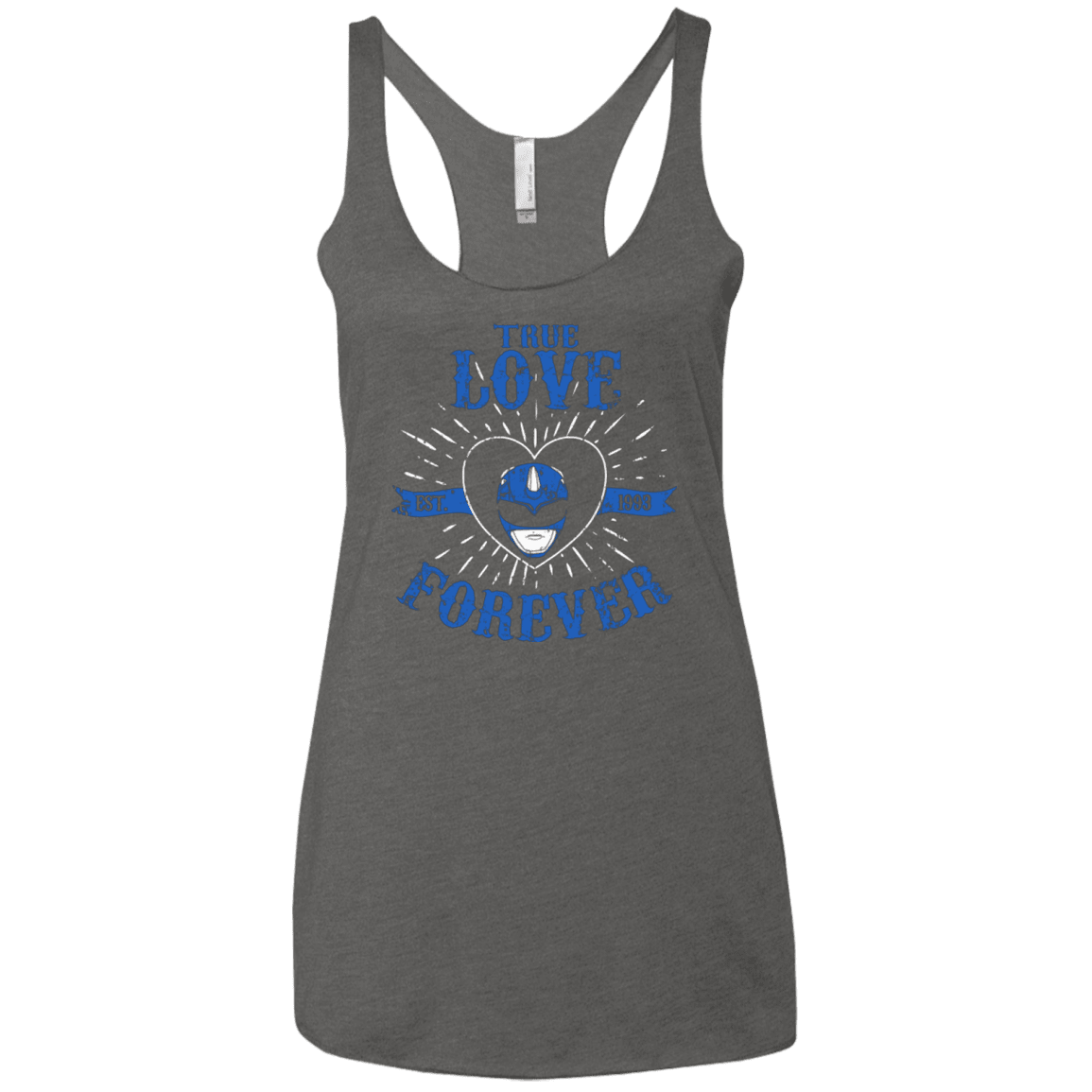 T-Shirts Premium Heather / X-Small True Love Forever Blue Women's Triblend Racerback Tank