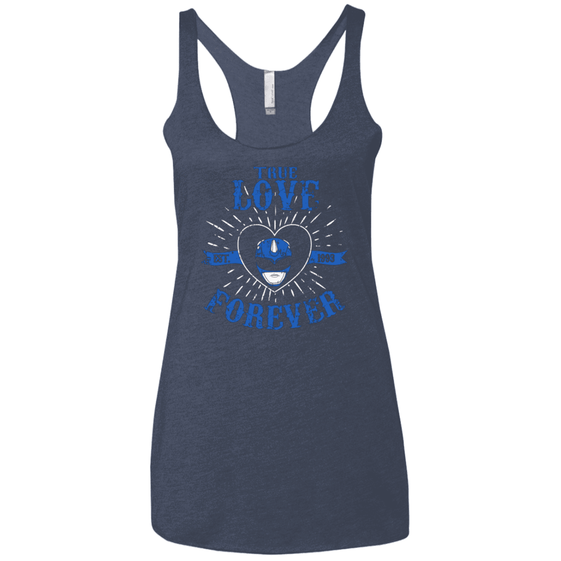 T-Shirts Vintage Navy / X-Small True Love Forever Blue Women's Triblend Racerback Tank