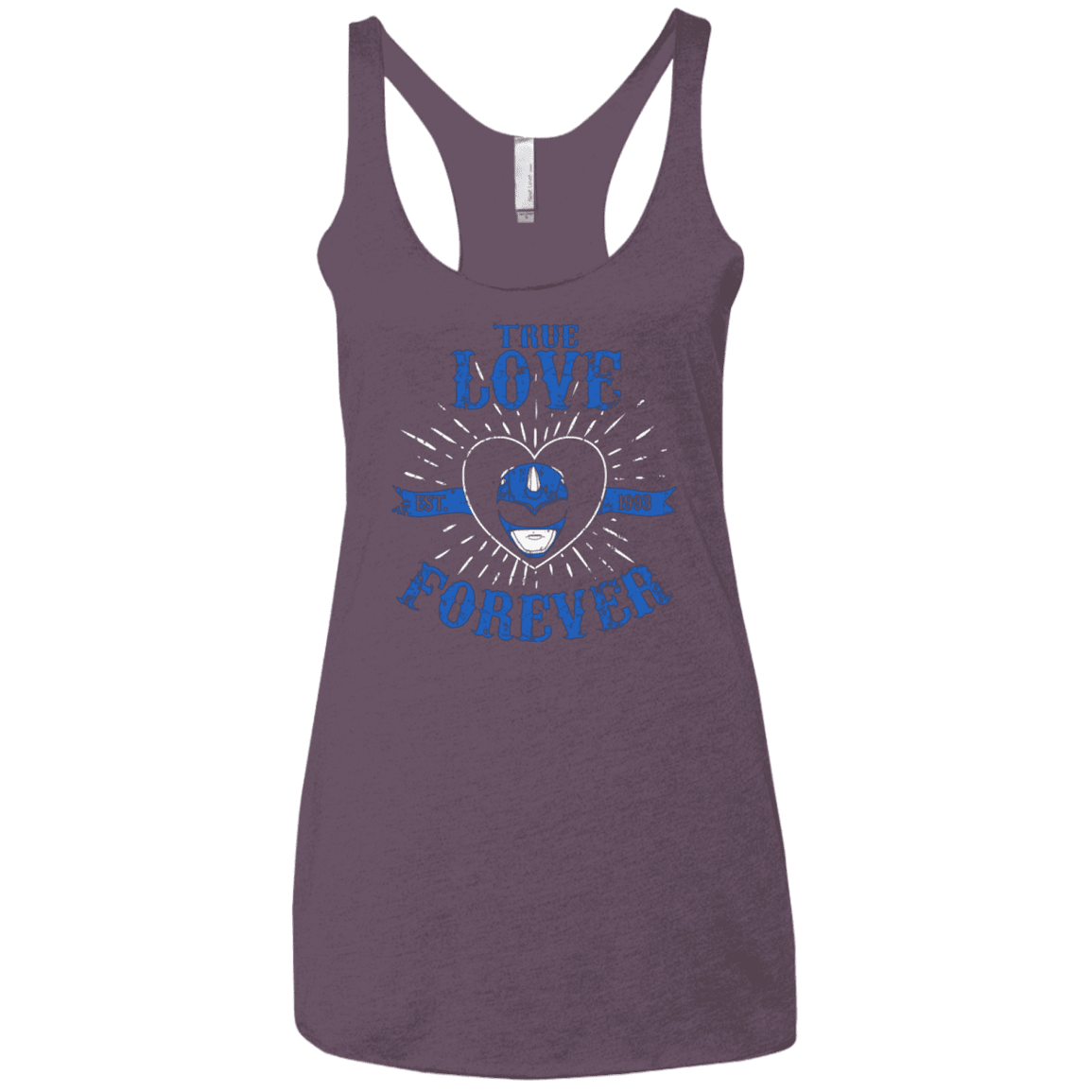 T-Shirts Vintage Purple / X-Small True Love Forever Blue Women's Triblend Racerback Tank