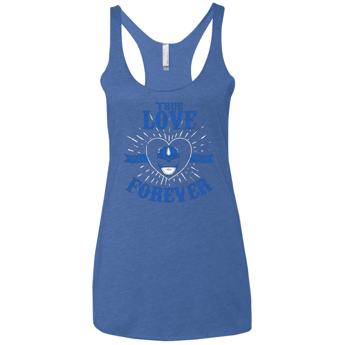 T-Shirts Vintage Royal / X-Small True Love Forever Blue Women's Triblend Racerback Tank