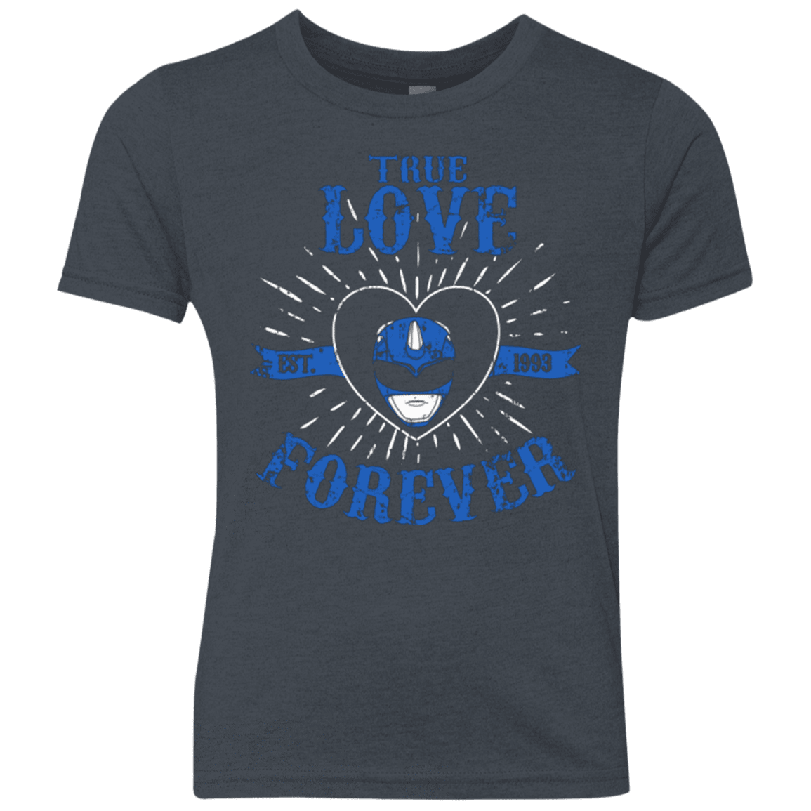 T-Shirts Vintage Navy / YXS True Love Forever Blue Youth Triblend T-Shirt