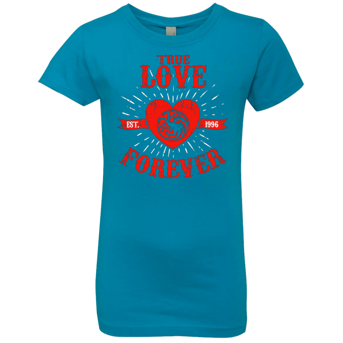 T-Shirts Turquoise / YXS True Love Forever Dragon Girls Premium T-Shirt