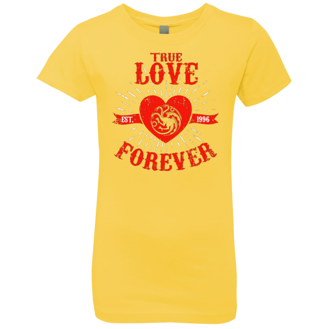 T-Shirts Vibrant Yellow / YXS True Love Forever Dragon Girls Premium T-Shirt