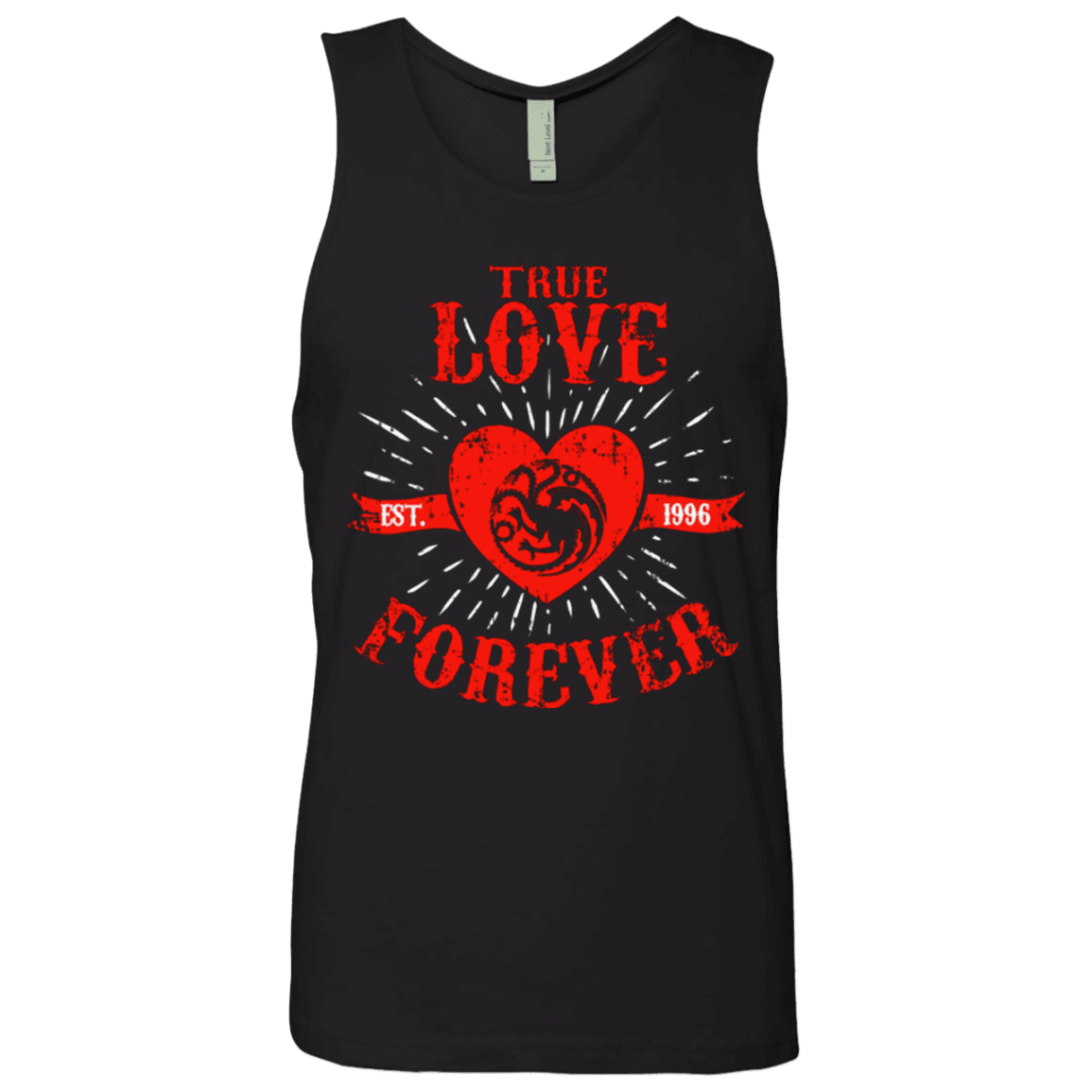 T-Shirts Black / Small True Love Forever Dragon Men's Premium Tank Top