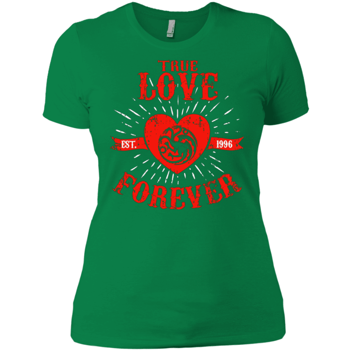 T-Shirts Kelly Green / X-Small True Love Forever Dragon Women's Premium T-Shirt