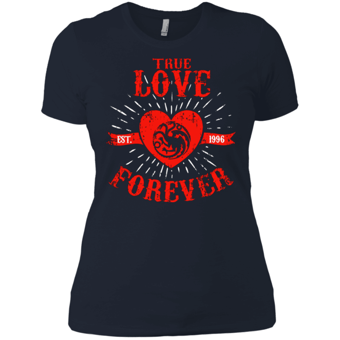 T-Shirts Midnight Navy / X-Small True Love Forever Dragon Women's Premium T-Shirt
