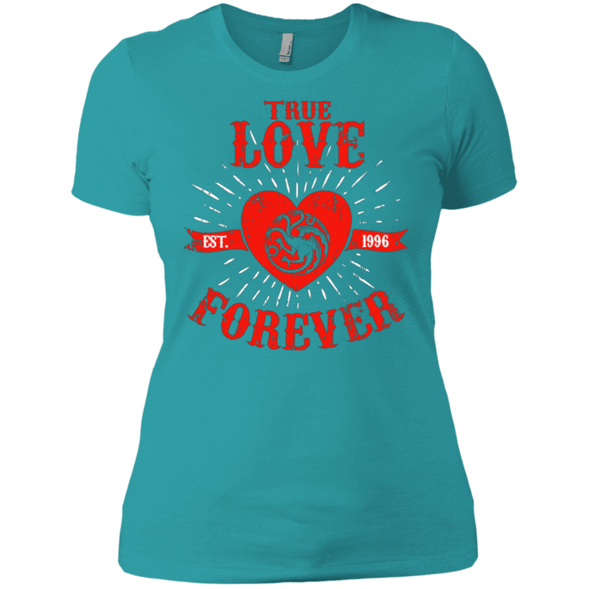 T-Shirts Tahiti Blue / X-Small True Love Forever Dragon Women's Premium T-Shirt