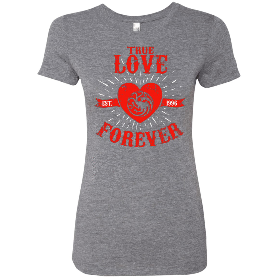 T-Shirts Premium Heather / Small True Love Forever Dragon Women's Triblend T-Shirt