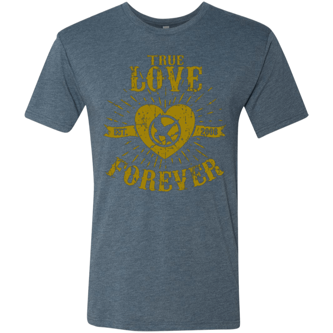 T-Shirts Indigo / Small True Love Forever Games Men's Triblend T-Shirt