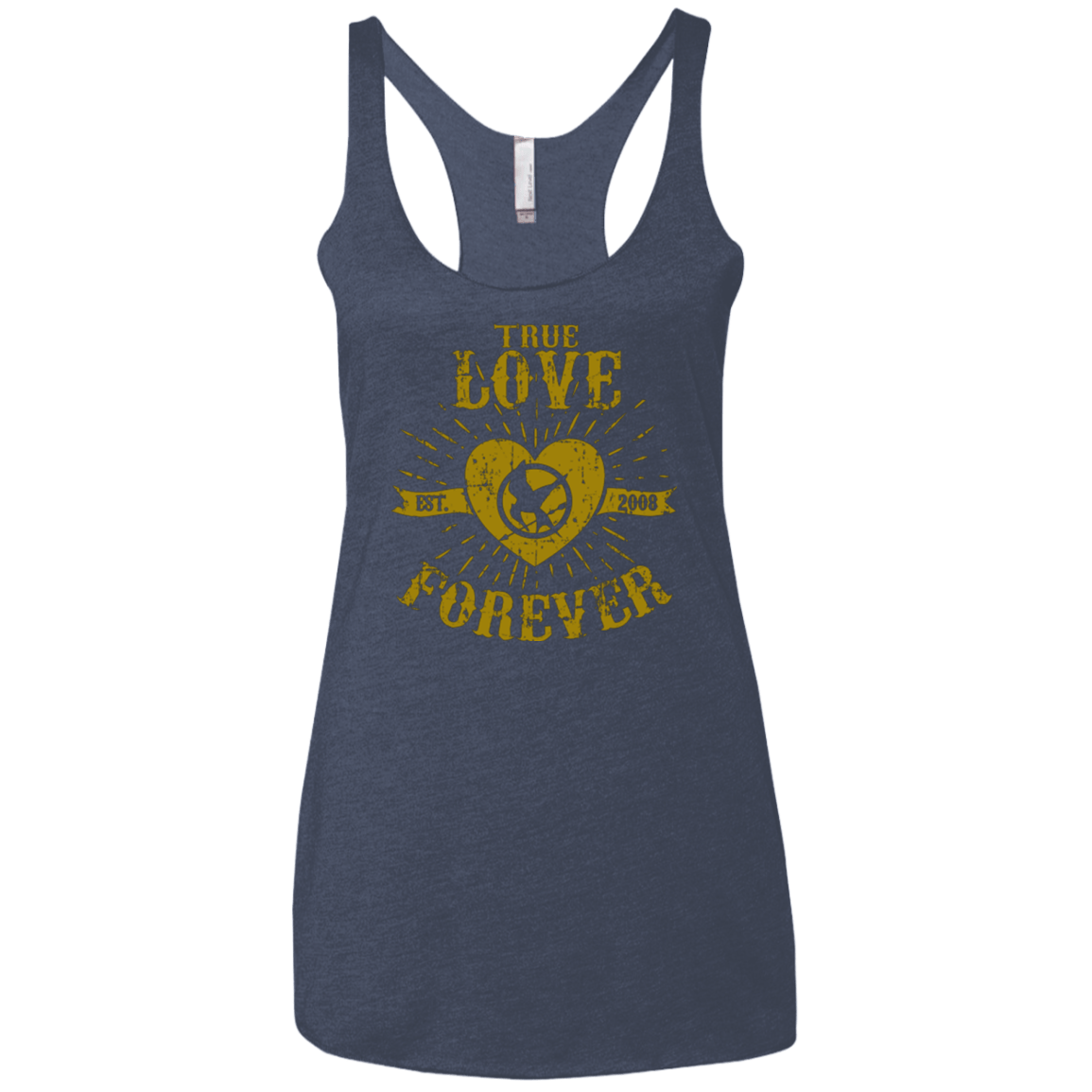 T-Shirts Vintage Navy / X-Small True Love Forever Games Women's Triblend Racerback Tank