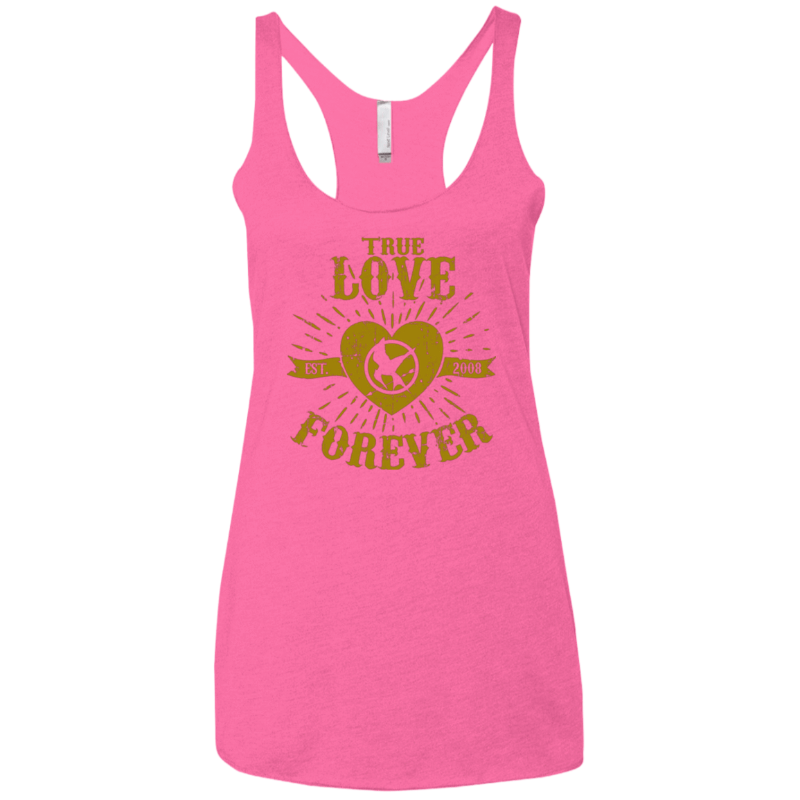 T-Shirts Vintage Pink / X-Small True Love Forever Games Women's Triblend Racerback Tank