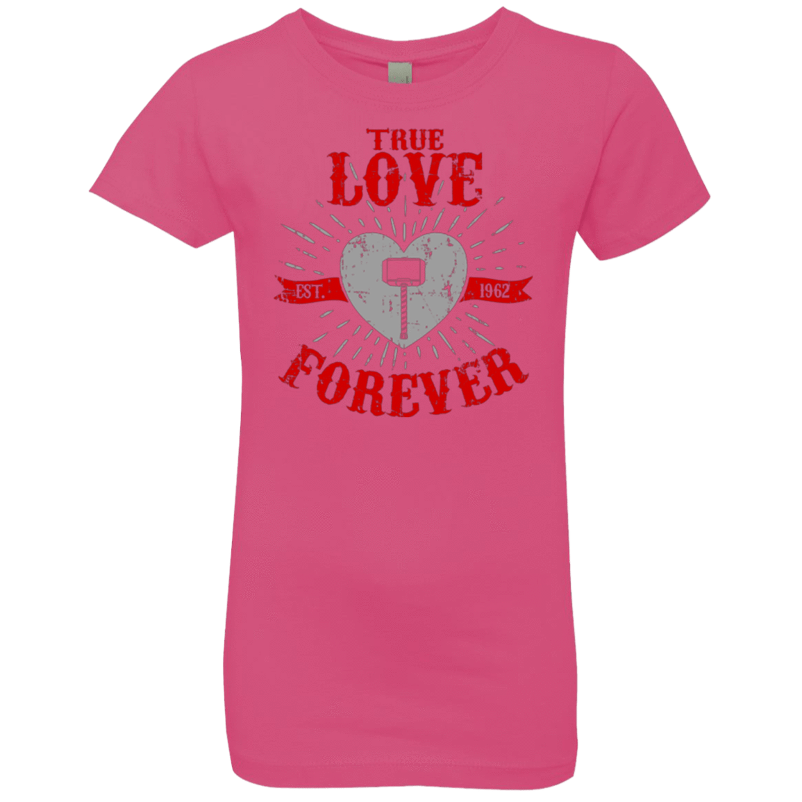 T-Shirts Hot Pink / YXS True Love Forever God Thunder Girls Premium T-Shirt