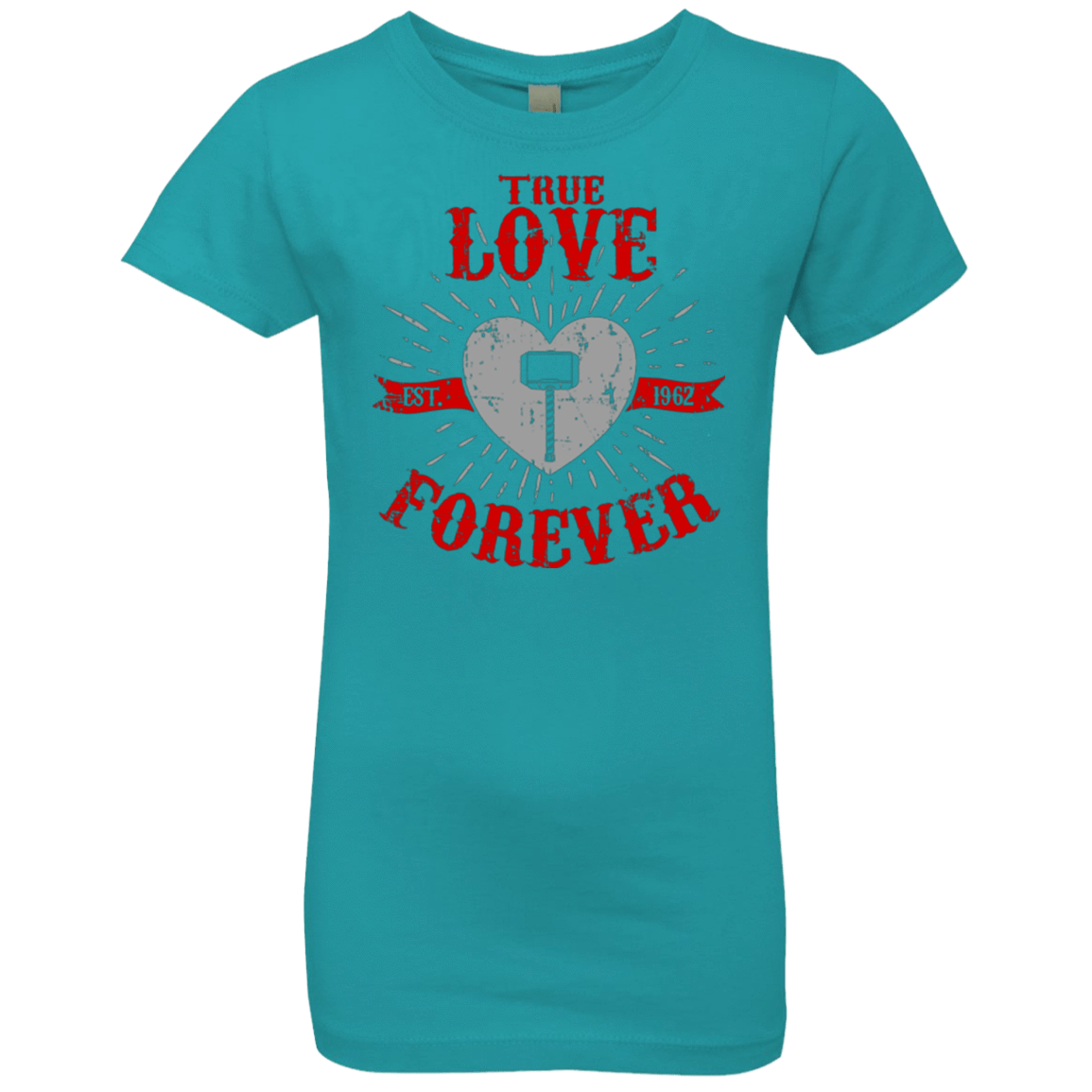 T-Shirts Tahiti Blue / YXS True Love Forever God Thunder Girls Premium T-Shirt
