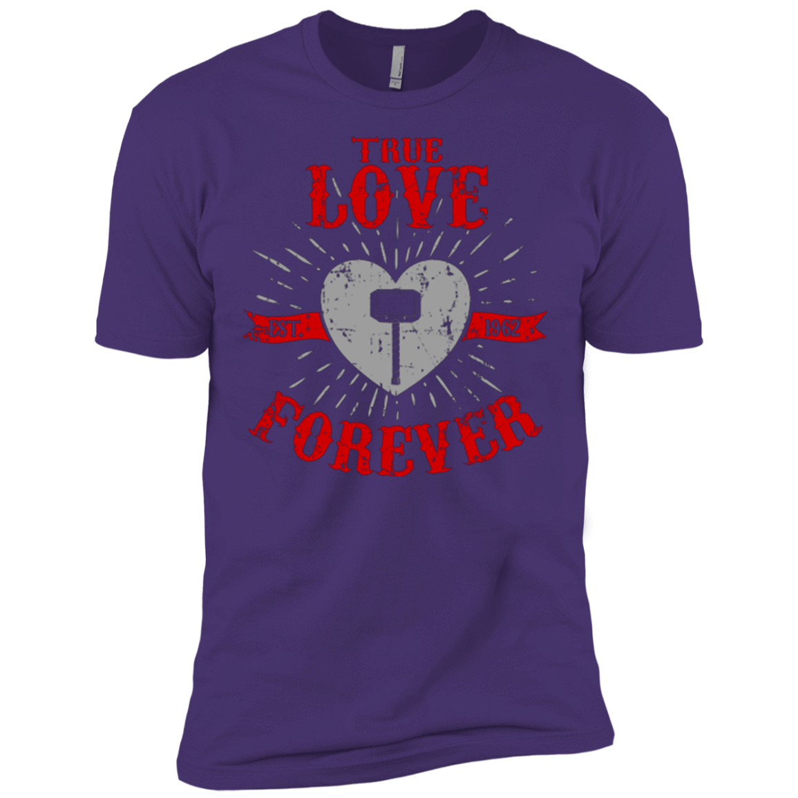 T-Shirts Purple / X-Small True Love Forever God Thunder Men's Premium T-Shirt