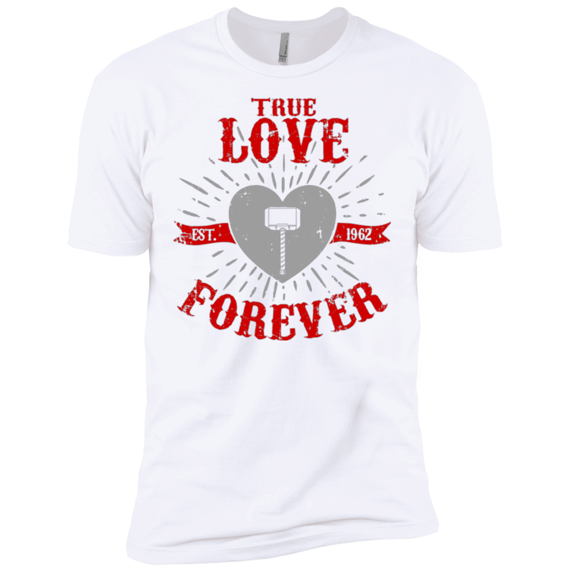 T-Shirts White / X-Small True Love Forever God Thunder Men's Premium T-Shirt