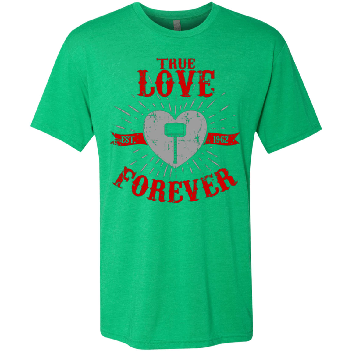 T-Shirts Envy / Small True Love Forever God Thunder Men's Triblend T-Shirt