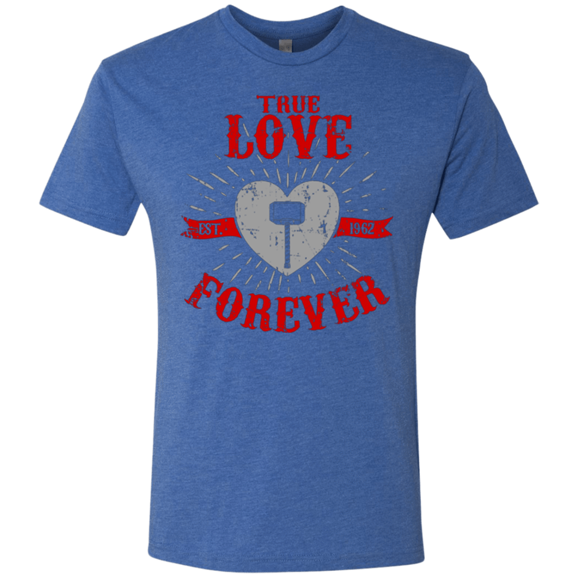 T-Shirts Vintage Royal / Small True Love Forever God Thunder Men's Triblend T-Shirt