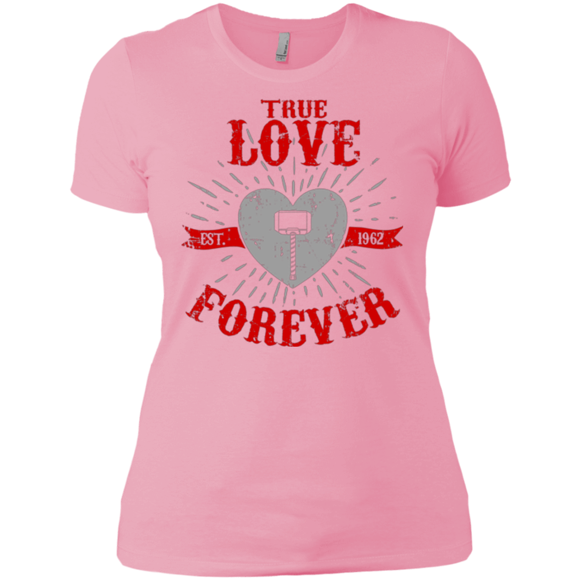 T-Shirts Light Pink / X-Small True Love Forever God Thunder Women's Premium T-Shirt
