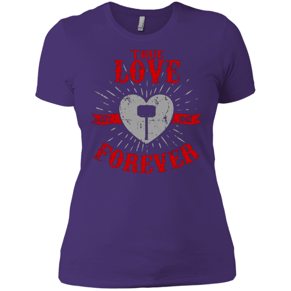 T-Shirts Purple / X-Small True Love Forever God Thunder Women's Premium T-Shirt