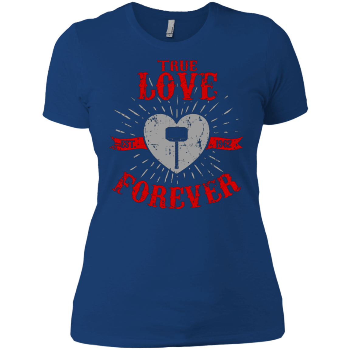 T-Shirts Royal / X-Small True Love Forever God Thunder Women's Premium T-Shirt