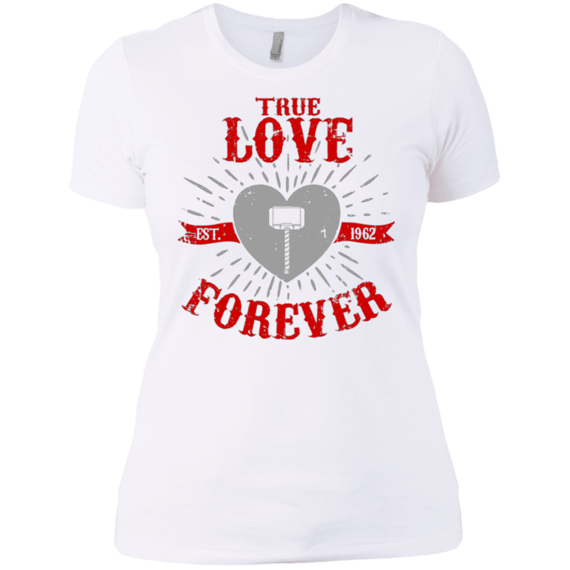 T-Shirts White / X-Small True Love Forever God Thunder Women's Premium T-Shirt