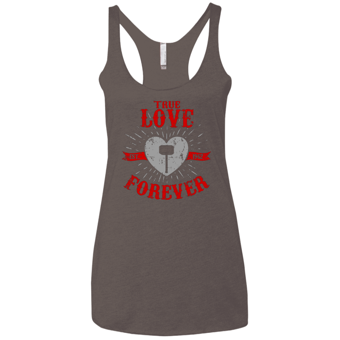 T-Shirts Macchiato / X-Small True Love Forever God Thunder Women's Triblend Racerback Tank