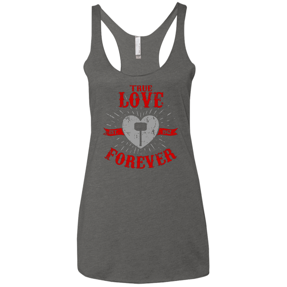 T-Shirts Premium Heather / X-Small True Love Forever God Thunder Women's Triblend Racerback Tank
