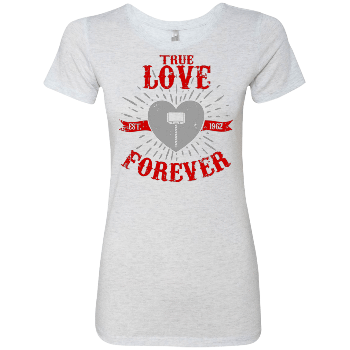 T-Shirts Heather White / Small True Love Forever God Thunder Women's Triblend T-Shirt