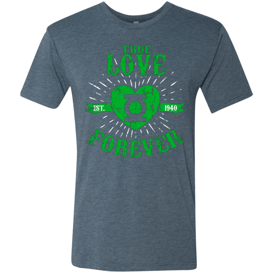 T-Shirts Indigo / Small True Love Forever Lantern Men's Triblend T-Shirt