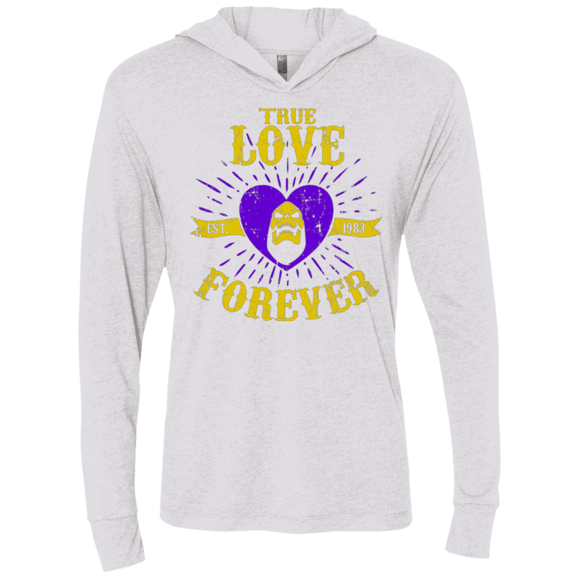 T-Shirts Heather White / X-Small True Love Forever Masters Triblend Long Sleeve Hoodie Tee