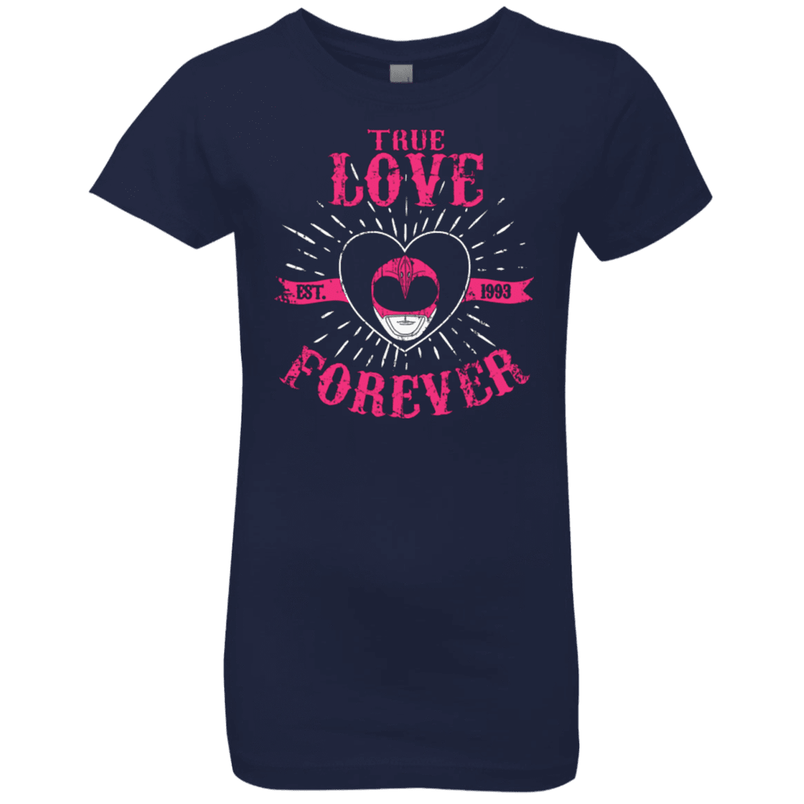 T-Shirts Midnight Navy / YXS True Love Forever Pink Girls Premium T-Shirt