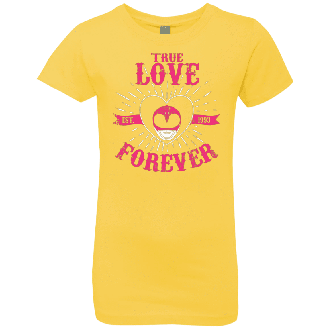 T-Shirts Vibrant Yellow / YXS True Love Forever Pink Girls Premium T-Shirt