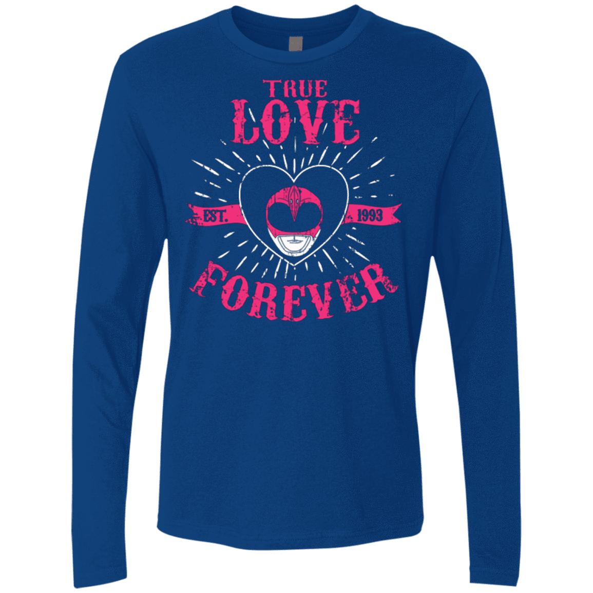 T-Shirts Royal / Small True Love Forever Pink Men's Premium Long Sleeve