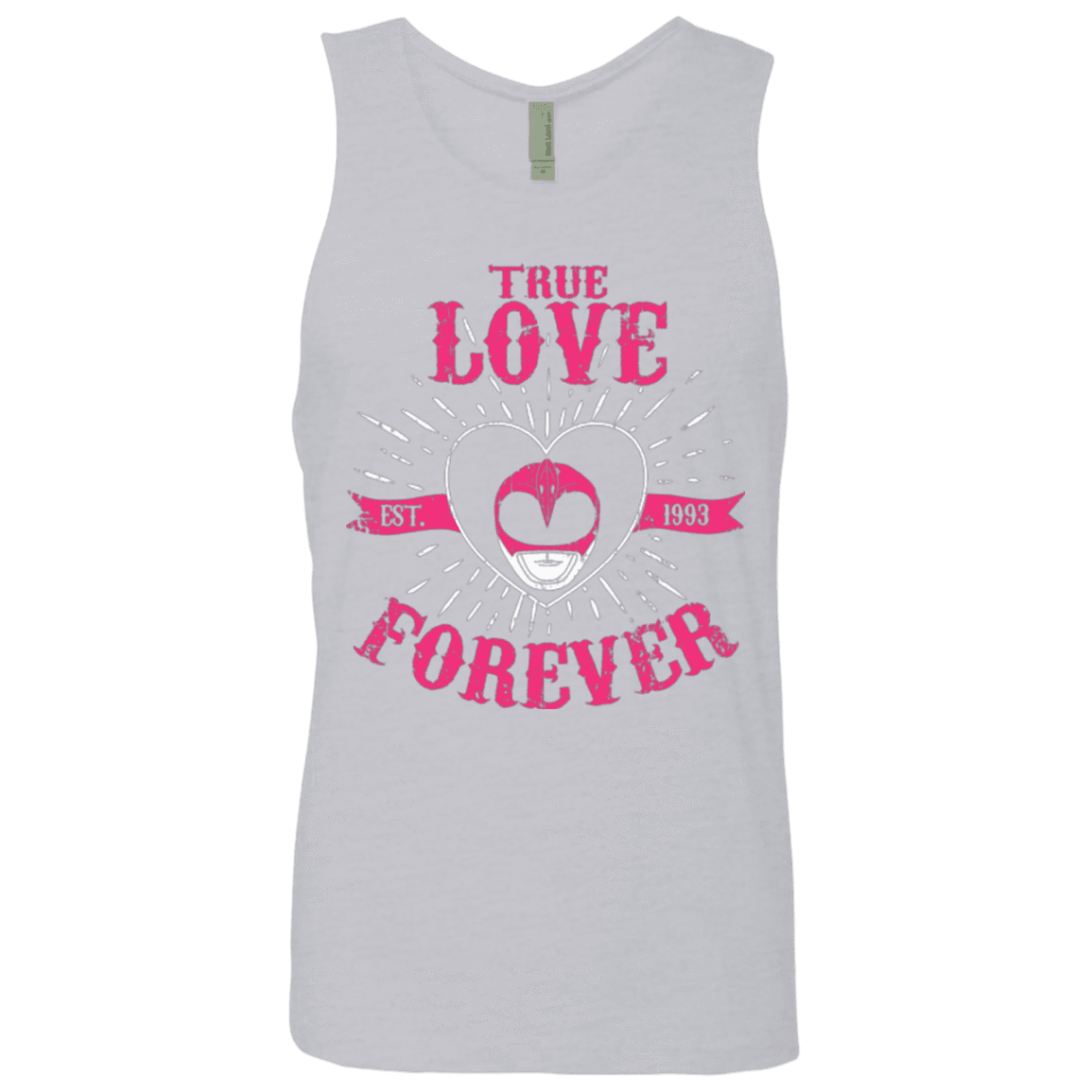T-Shirts Heather Grey / Small True Love Forever Pink Men's Premium Tank Top