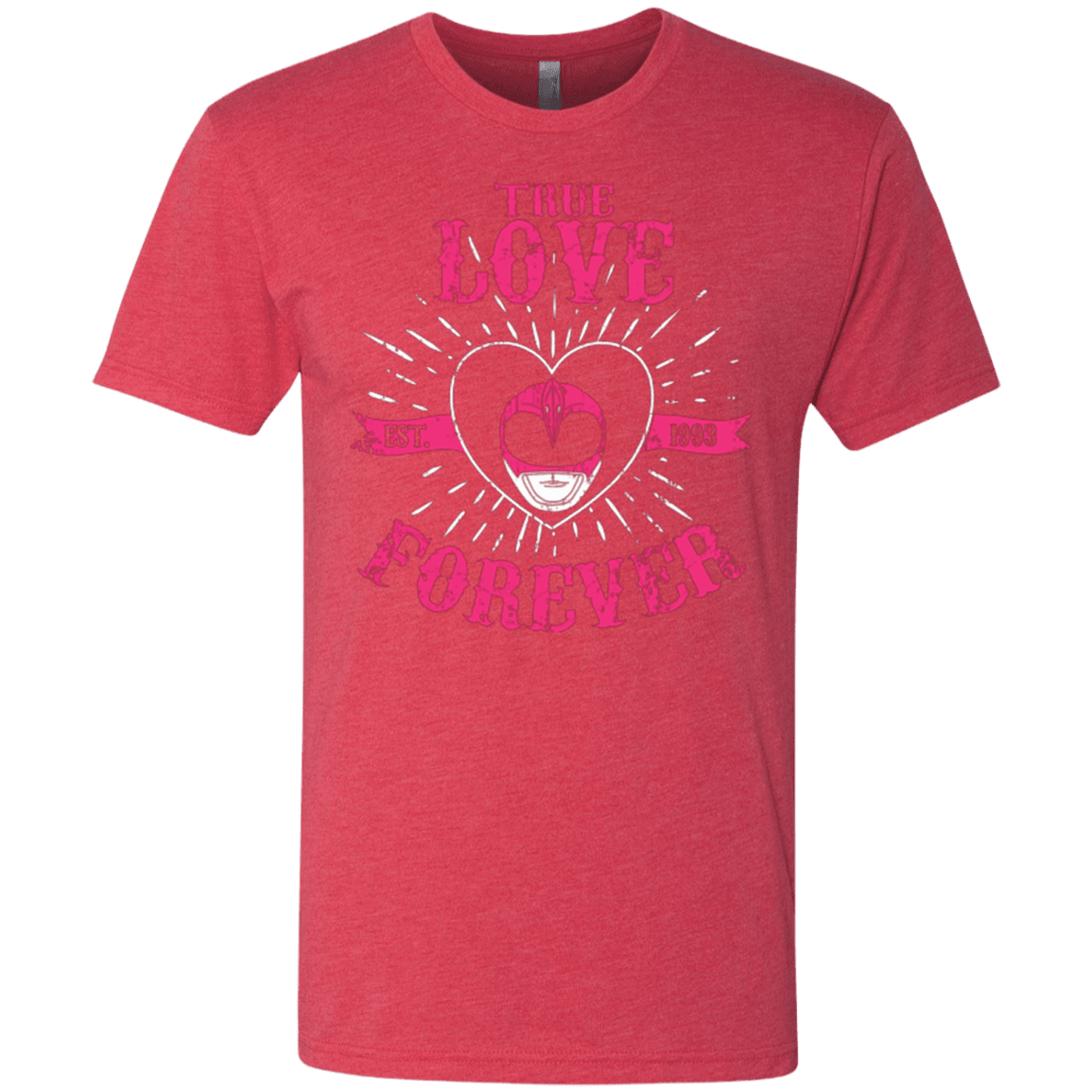 T-Shirts Vintage Red / Small True Love Forever Pink Men's Triblend T-Shirt