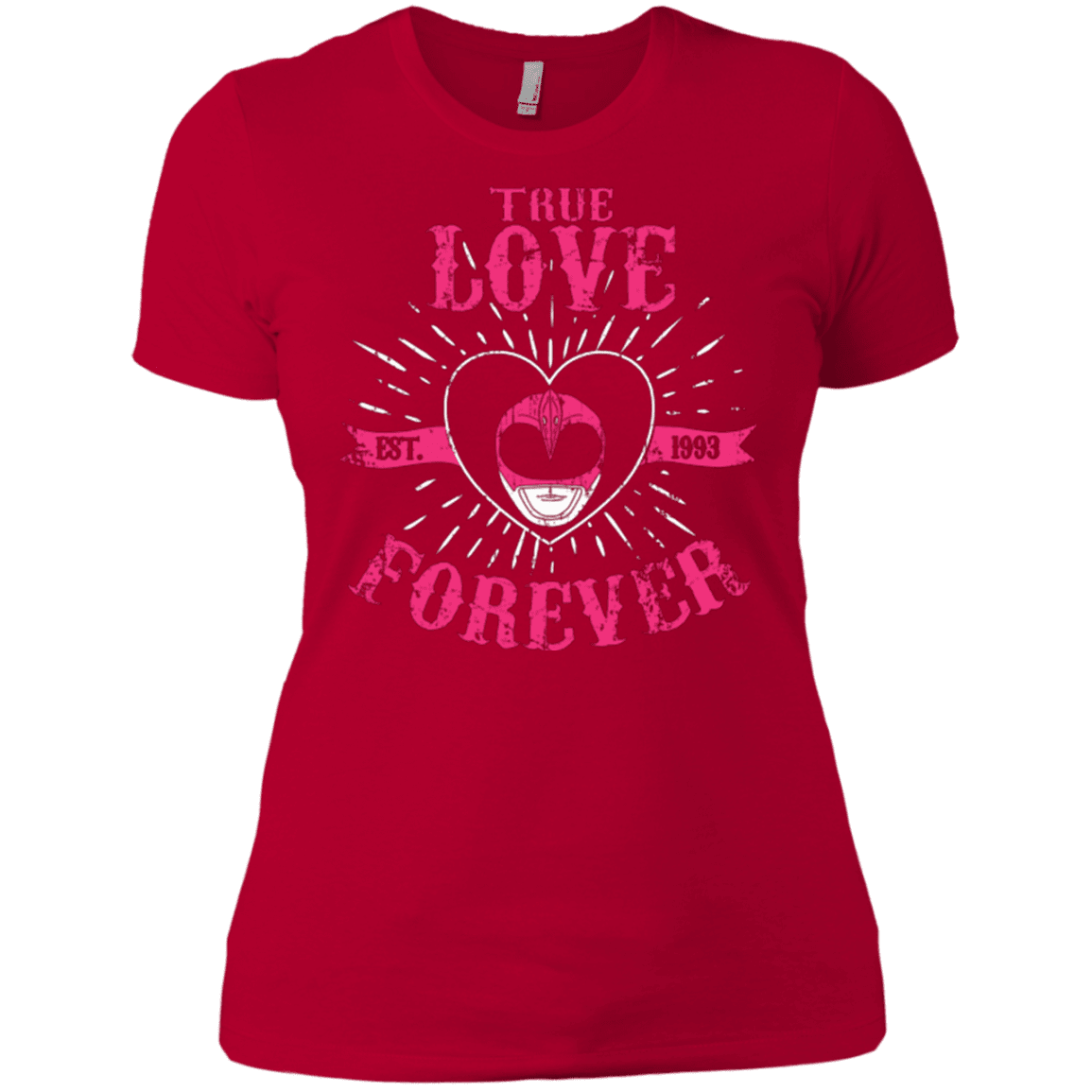 T-Shirts Red / X-Small True Love Forever Pink Women's Premium T-Shirt