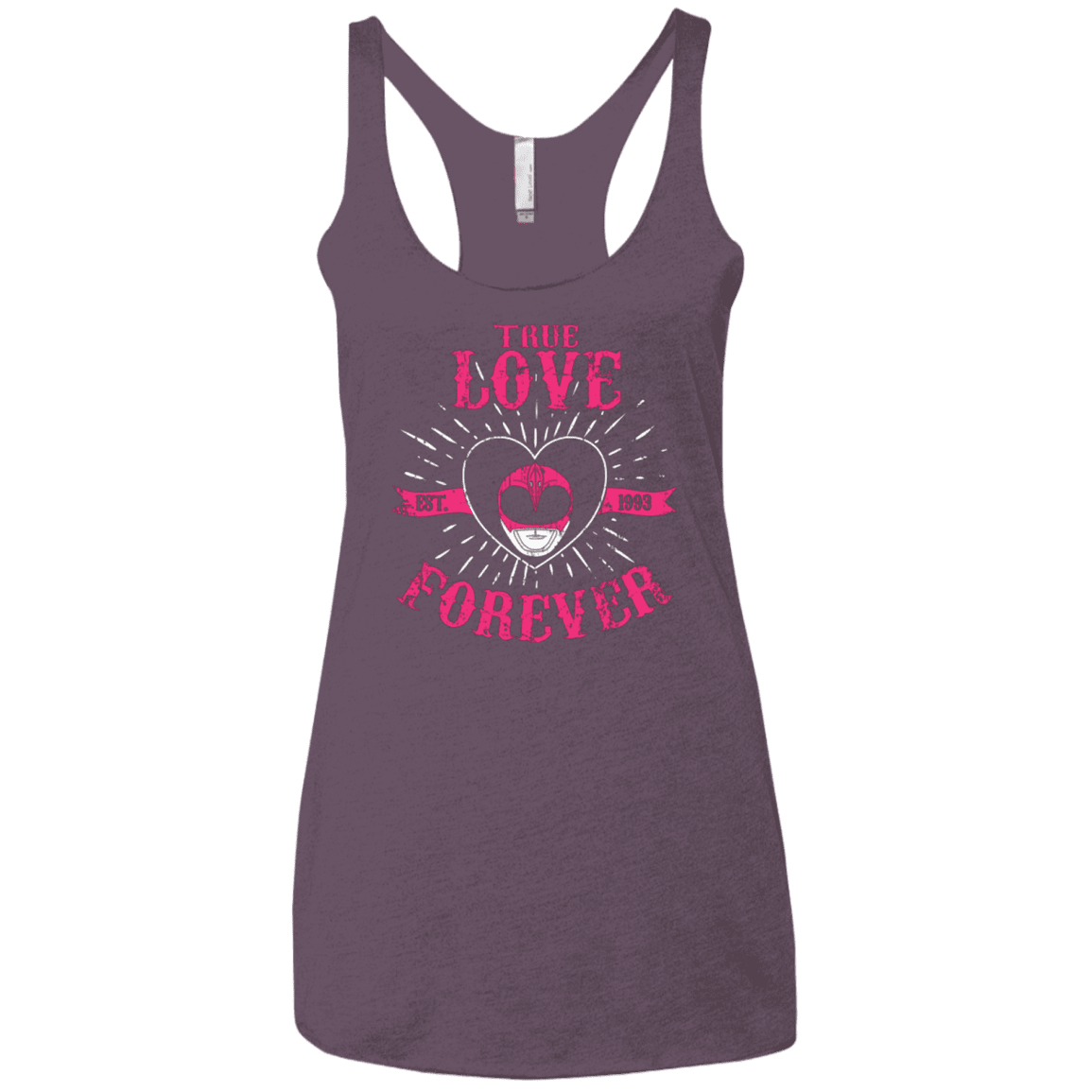 T-Shirts Vintage Purple / X-Small True Love Forever Pink Women's Triblend Racerback Tank