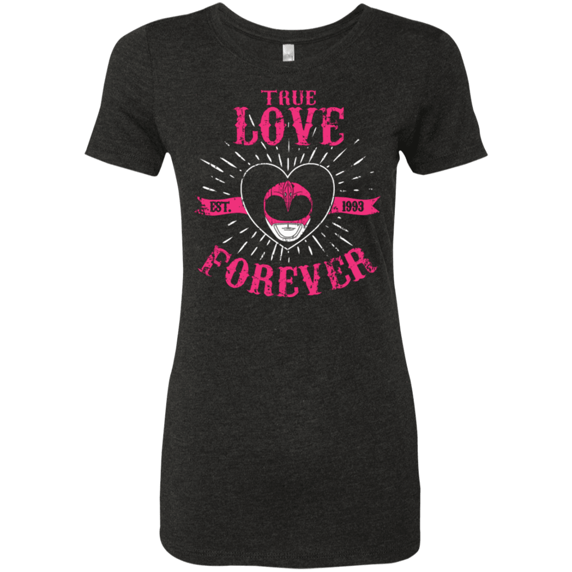 T-Shirts Vintage Black / Small True Love Forever Pink Women's Triblend T-Shirt