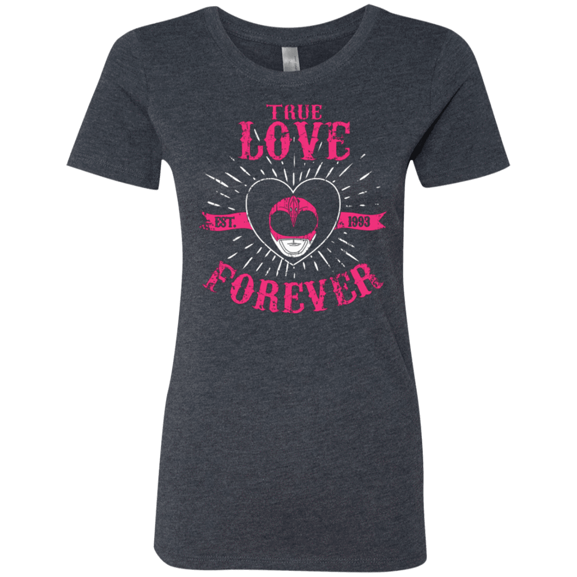 T-Shirts Vintage Navy / Small True Love Forever Pink Women's Triblend T-Shirt